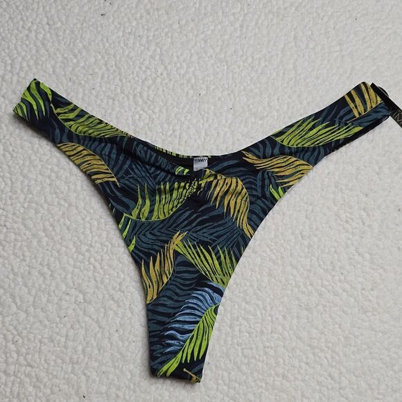 1206 Victoria's Secret Swim Essential Cinched Thong Bikini Bottom Palm Royale - Picture 3 of 6